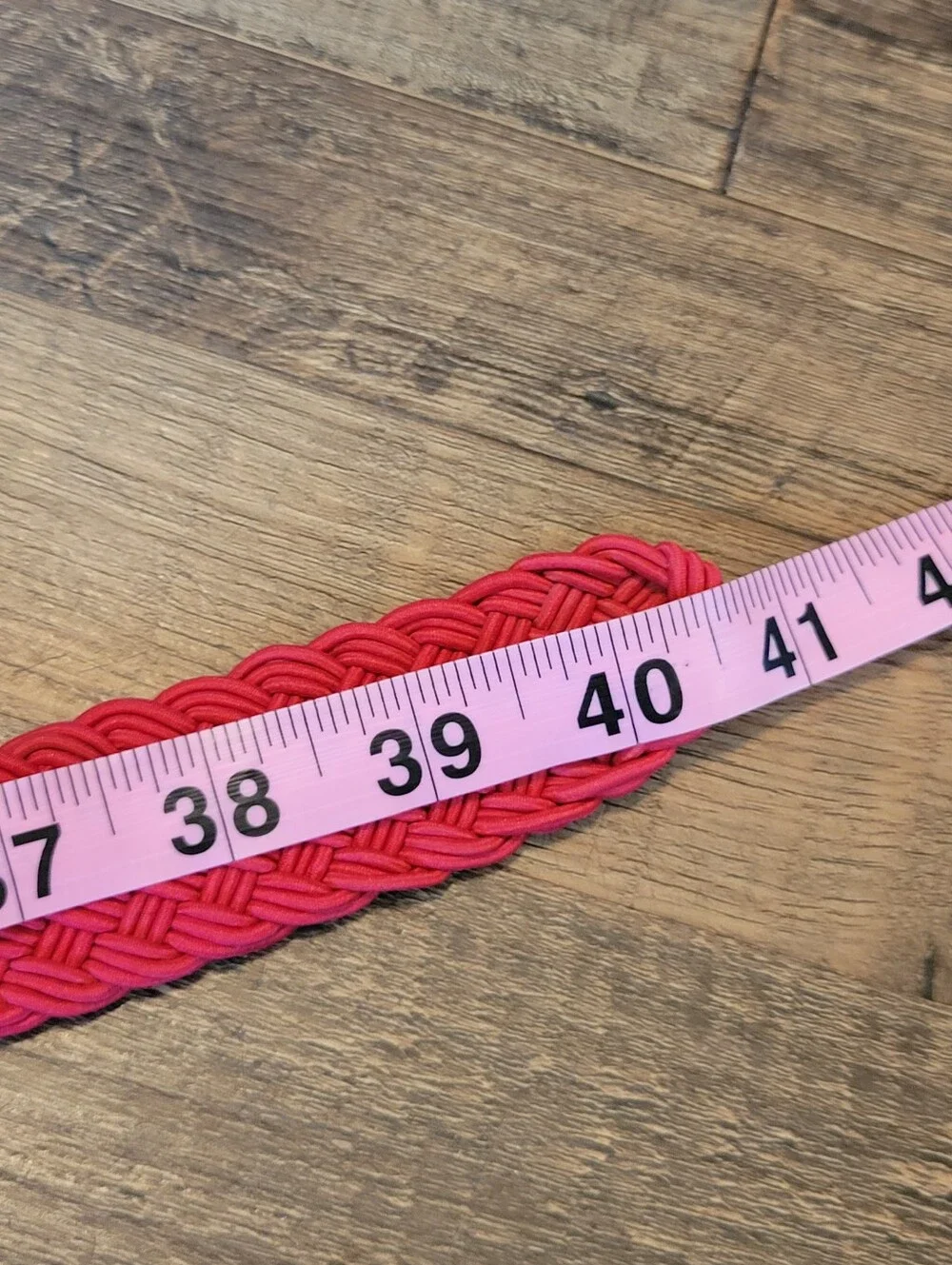 Lauren Ralph Lauren Red Woven Elastic Stretchy Belt